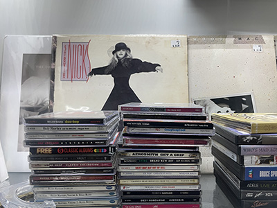 antique vinyl records and discs